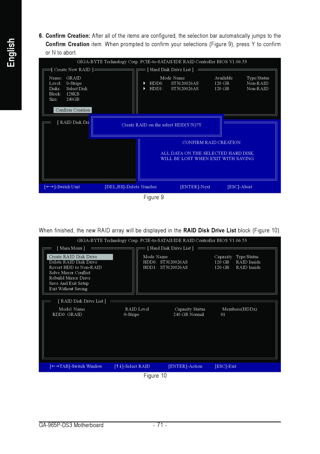 Intel GA-965P-DS3 user manual RDD0 Graid 