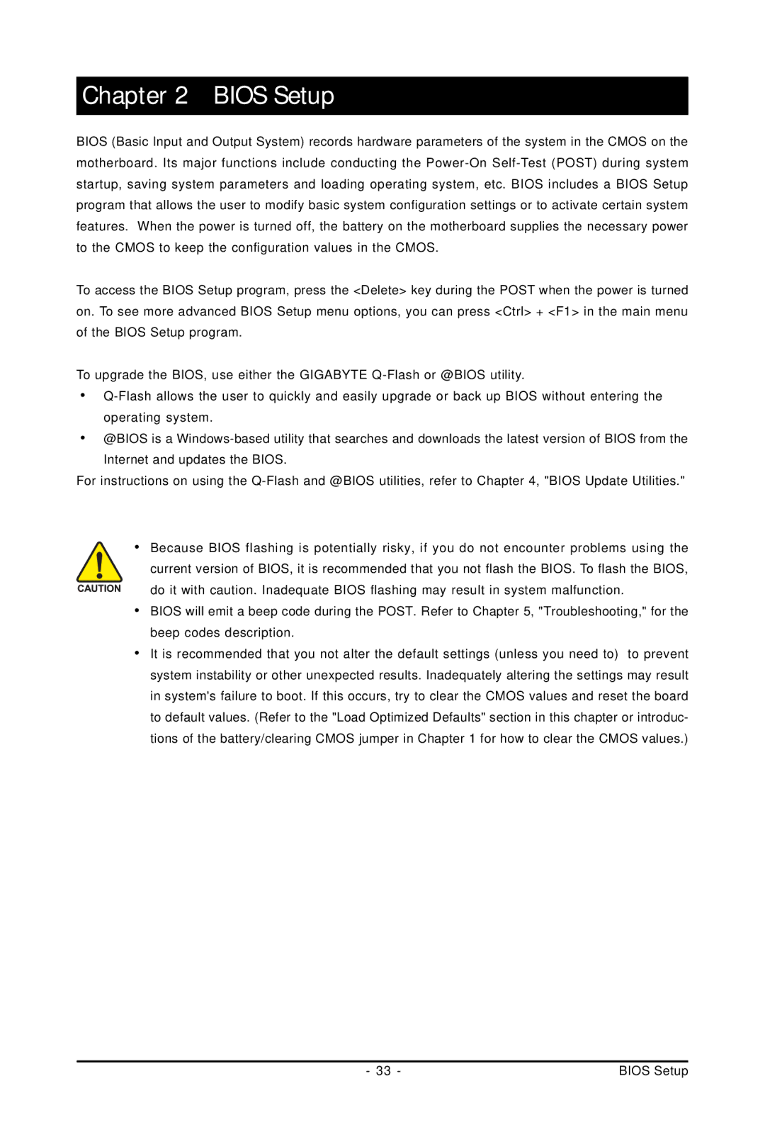 Intel GA-G31M-S2C, GA-G31M-S2L user manual Bios Setup 