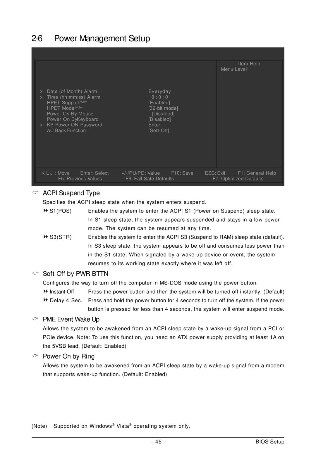 Intel GA-G31M-S2C, GA-G31M-S2L user manual Soft-Off by PWR-BTTN, PME Event Wake Up, Power On by Ring 