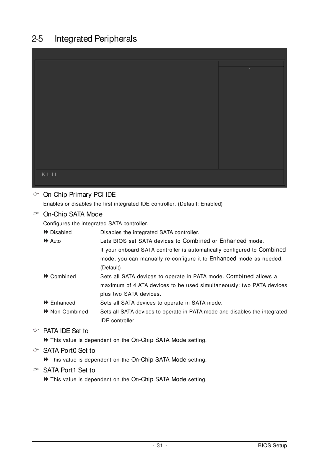 Intel GA-GC230D user manual Integrated Peripherals 