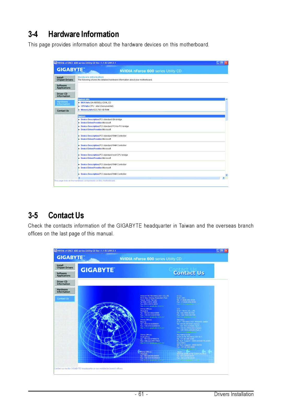 Intel GA-N650SLI-DS4L user manual Hardware Information, Contact Us 