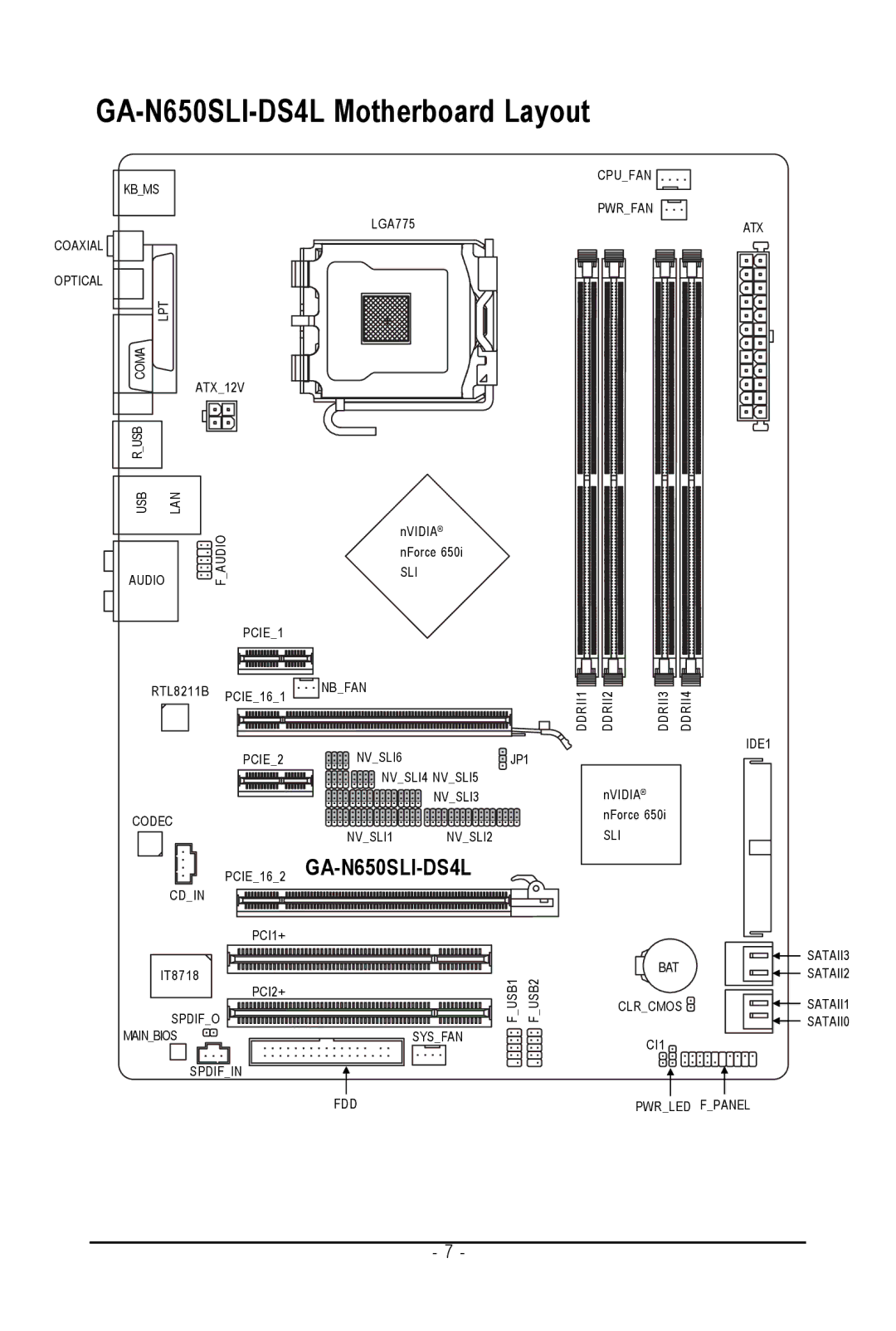 Intel user manual PCIE162 GA-N650SLI-DS4L 