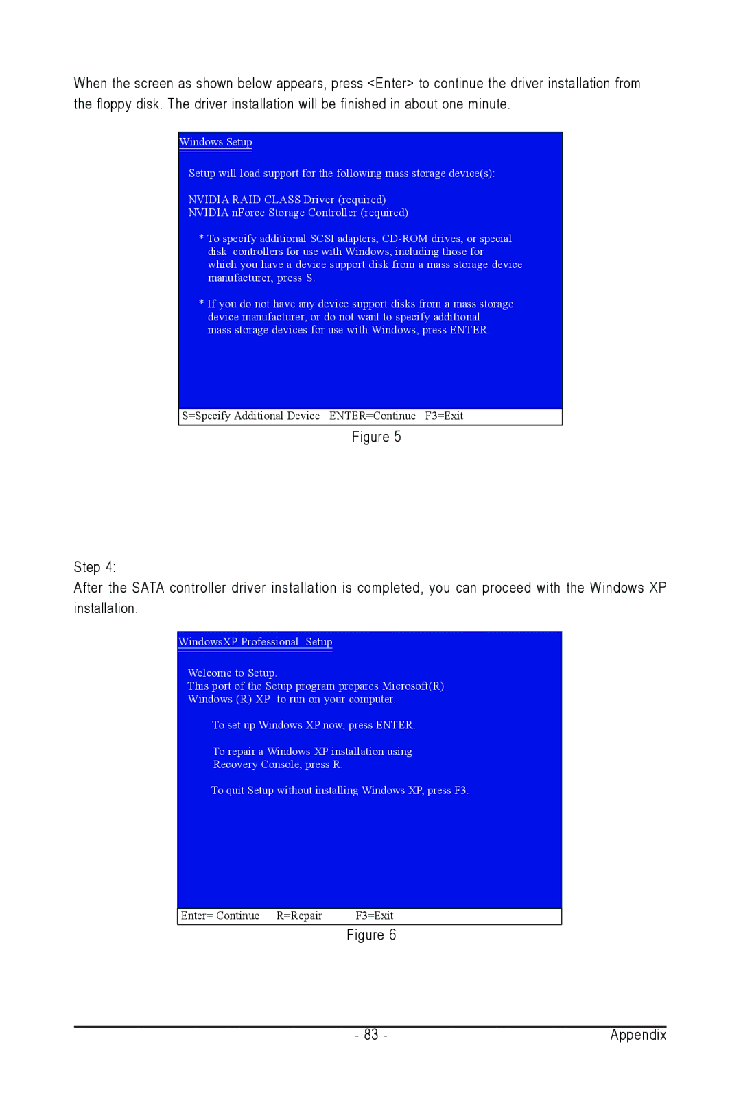 Intel GA-N650SLI-DS4L user manual Enter= Continue R=Repair F3=Exit 