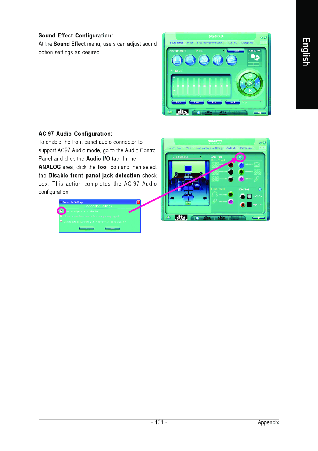 Intel GA-N680SLI-DQ6 user manual Sound Effect Configuration 