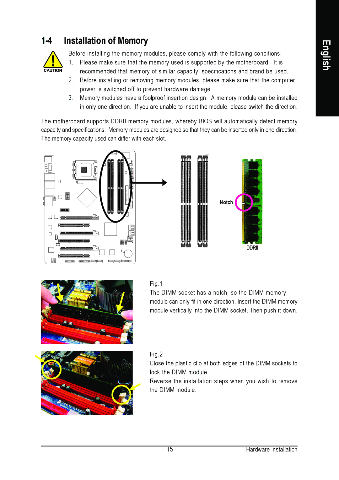 Intel GA-N680SLI-DQ6 user manual Installation of Memory 