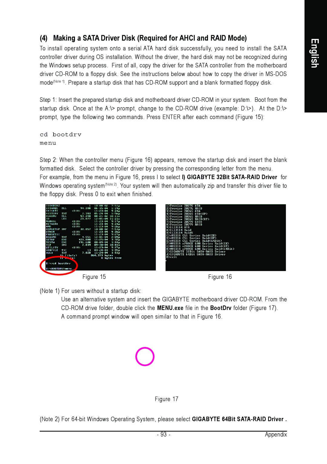 Intel GA-N680SLI-DQ6 user manual Making a Sata Driver Disk Required for Ahci and RAID Mode 