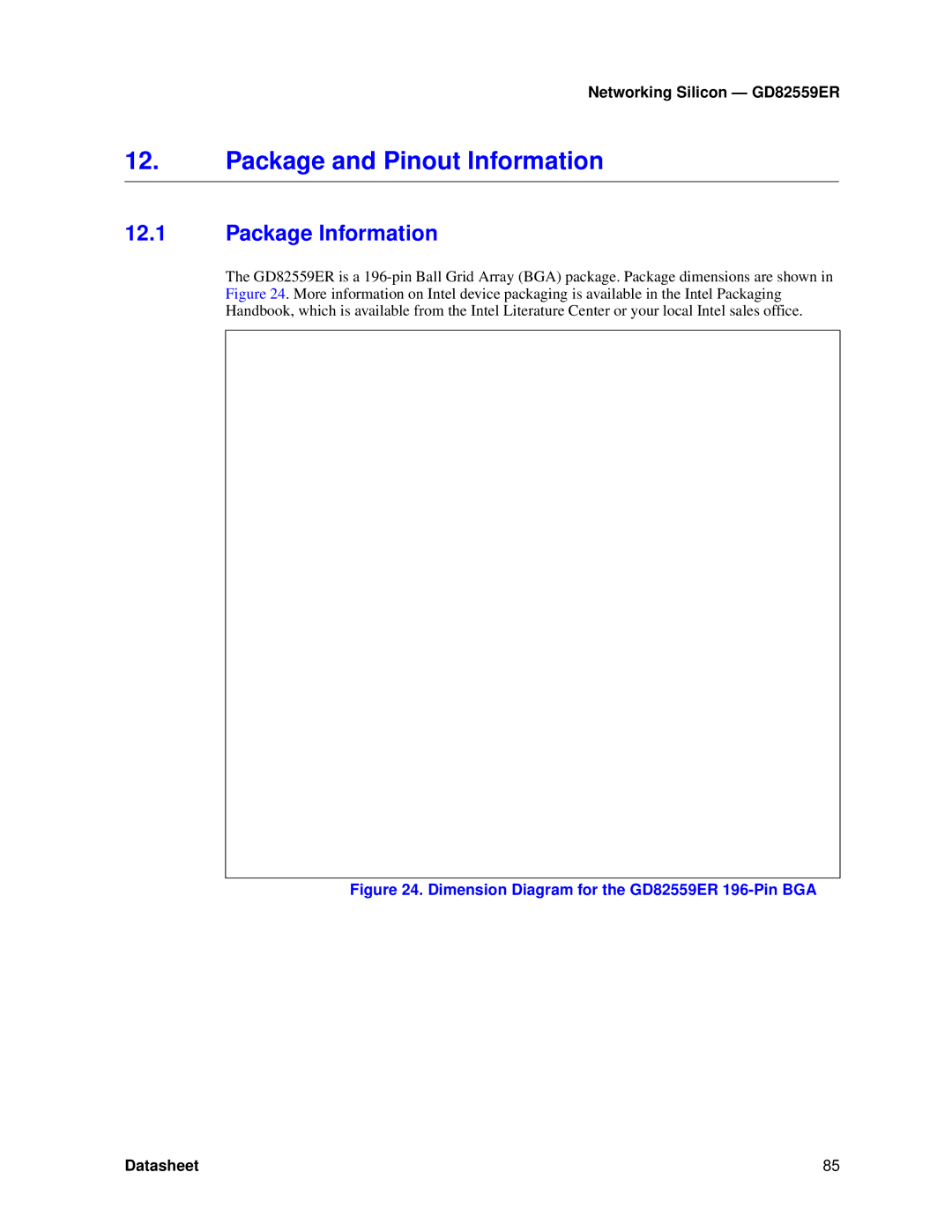 Intel GD82559ER manual Package and Pinout Information, Package Information 