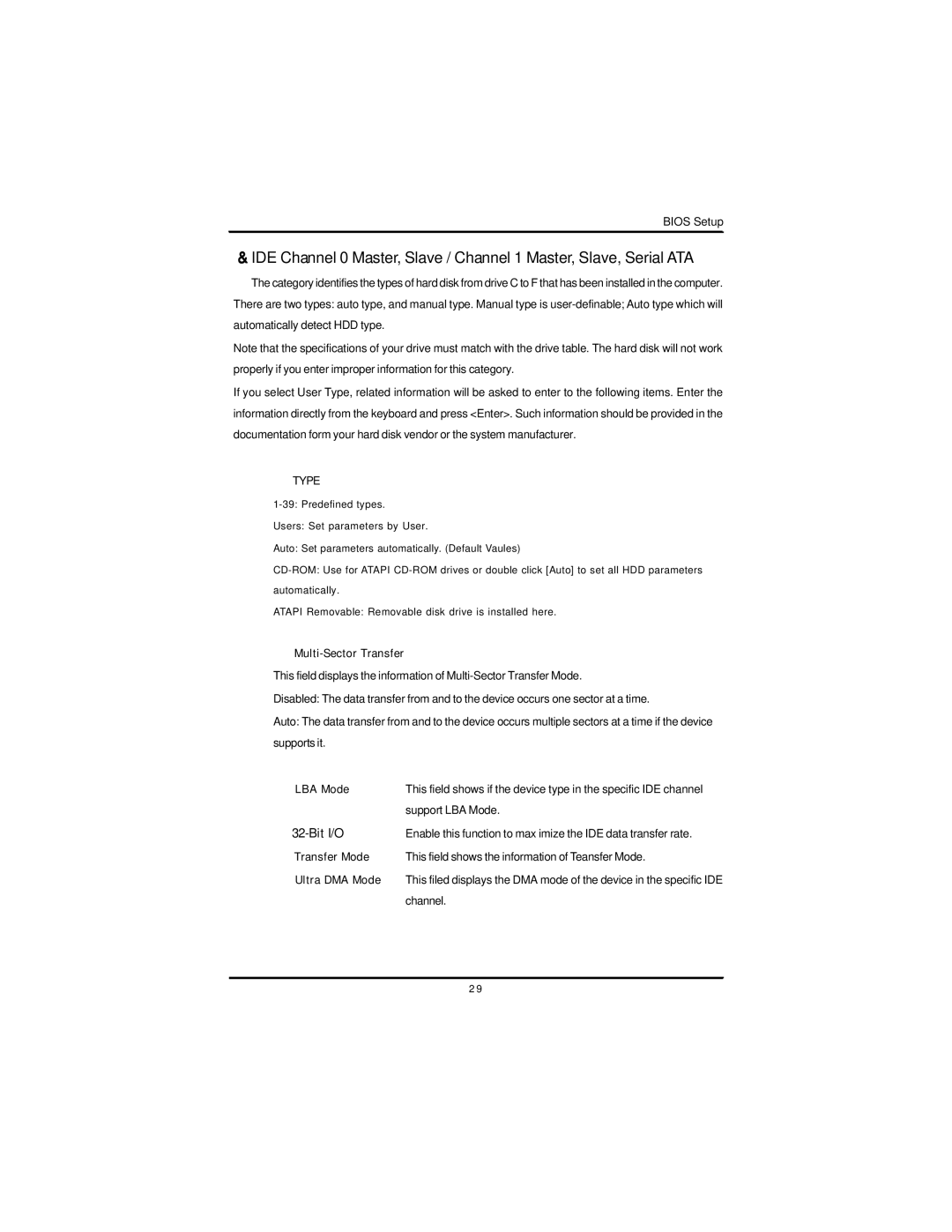 Intel GS-SR168 manual Bit I/O 