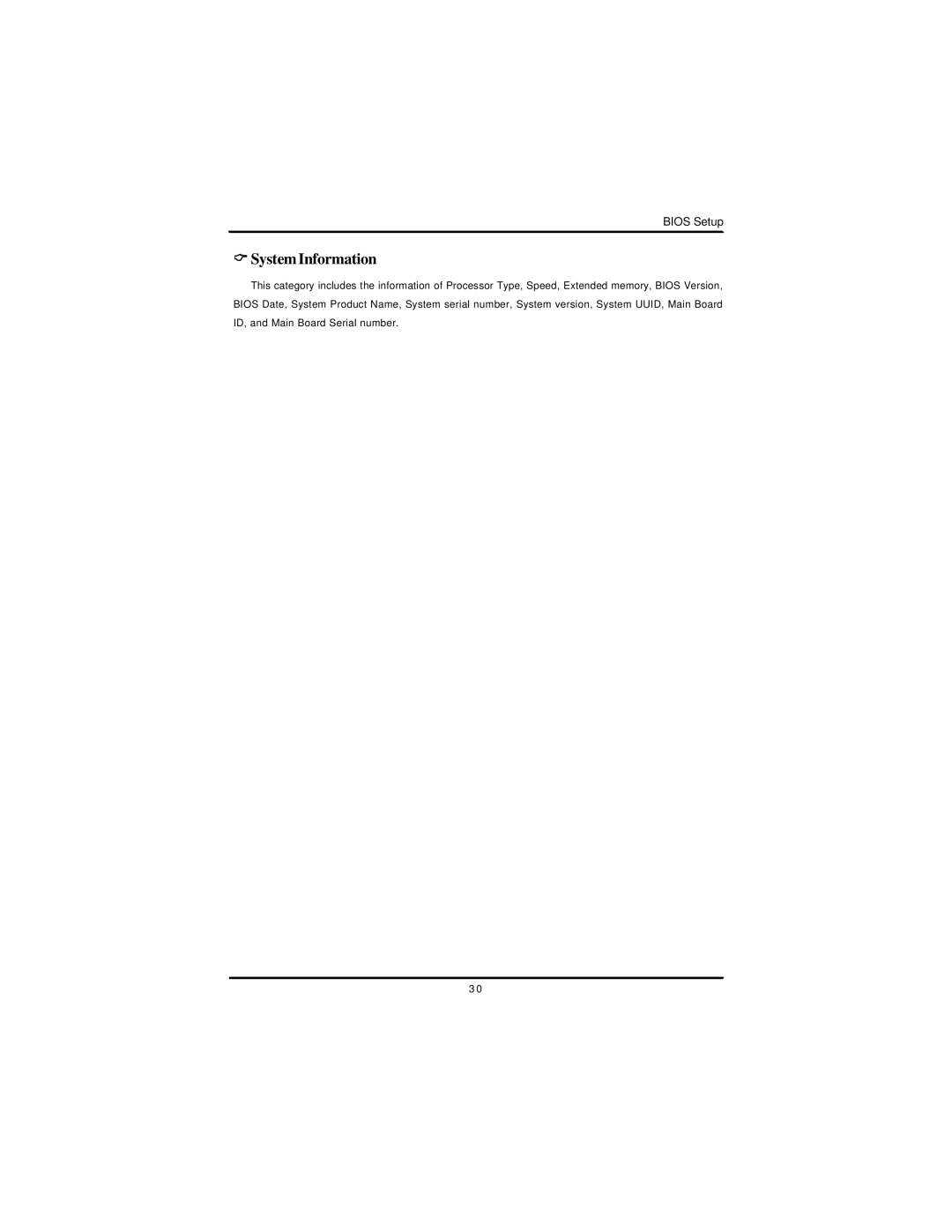 Intel GS-SR168 manual SystemInformation 