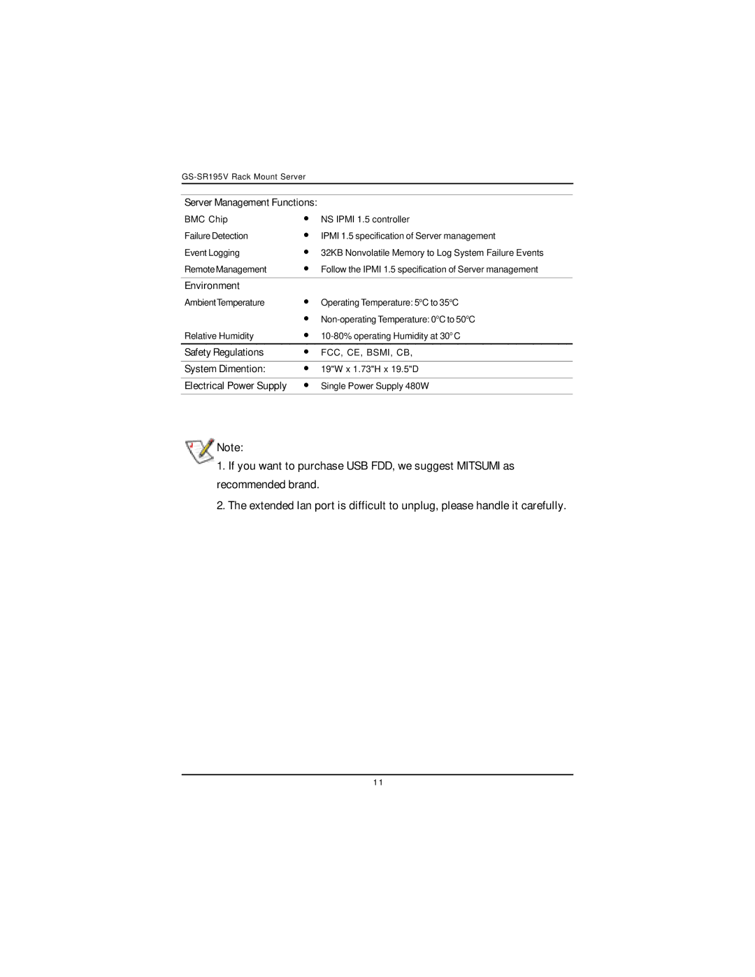 Intel GS-SR195V manual Safety Regulations 