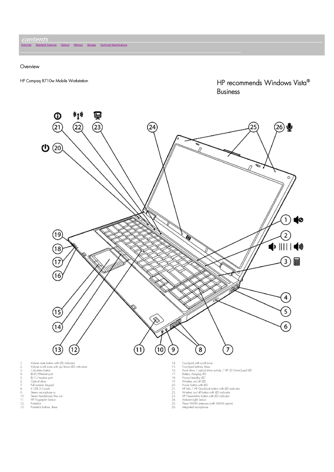 Intel HP8710w warranty Business, Overview 