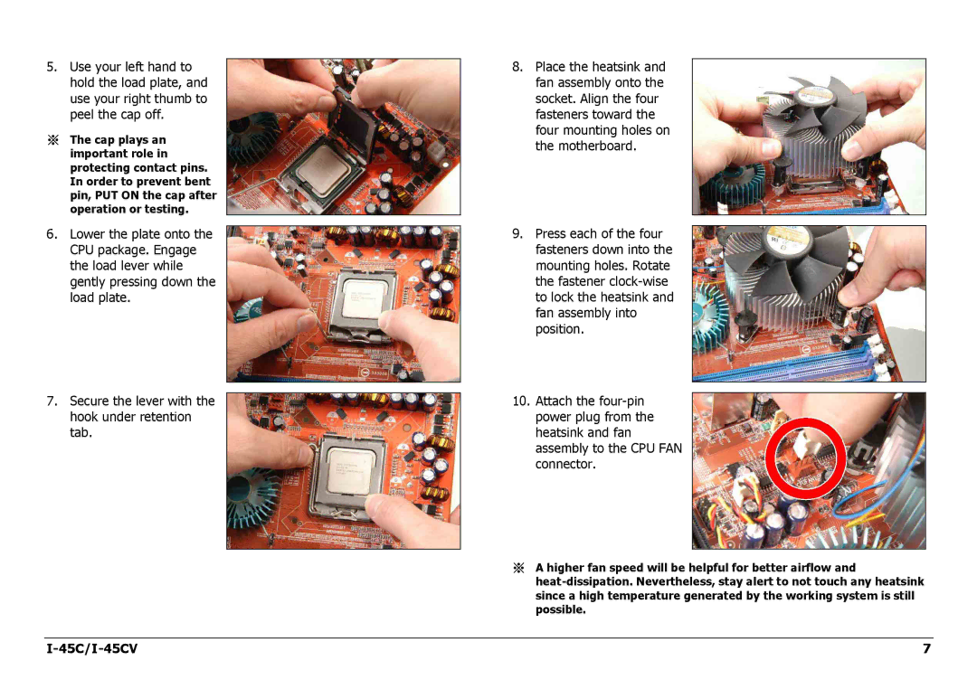 Intel manual 45C/I-45CV 