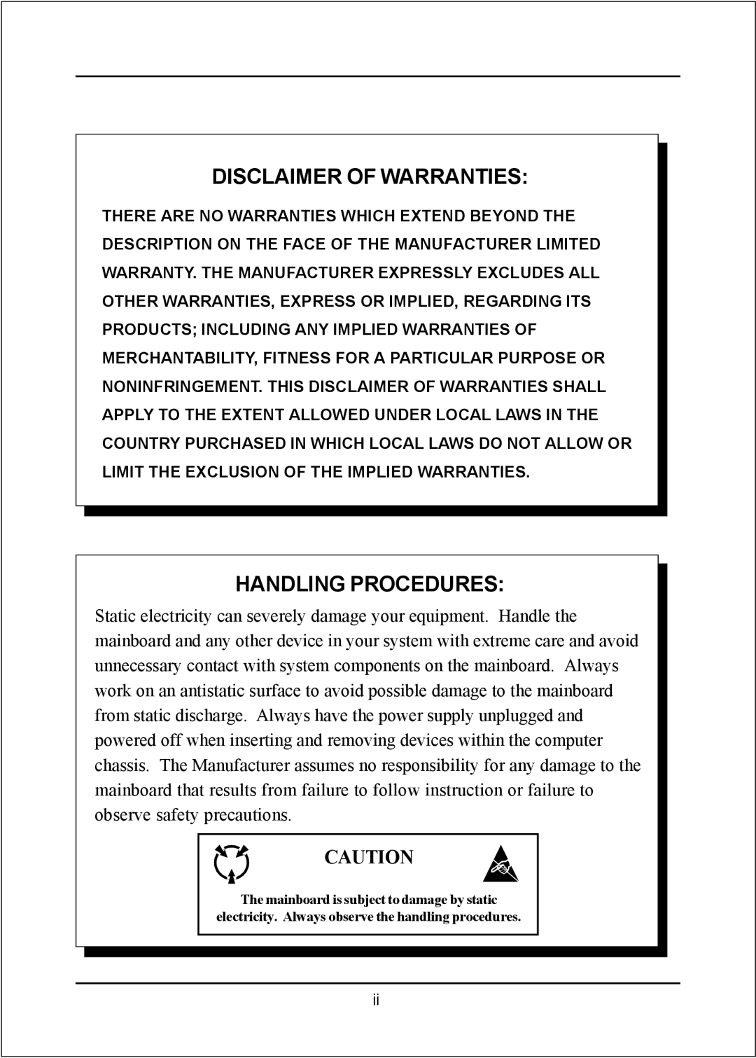 Intel I945P specifications Disclaimer of Warranties 