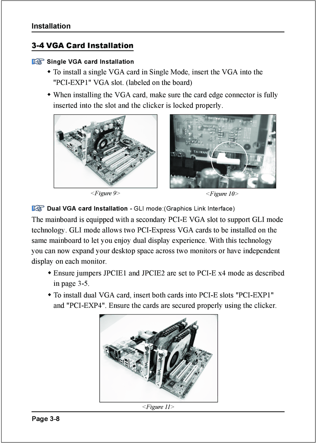 Intel I945P specifications Installation VGA Card Installation 