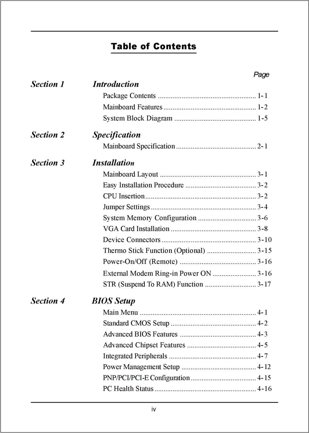 Intel I945P specifications Table of Contents 