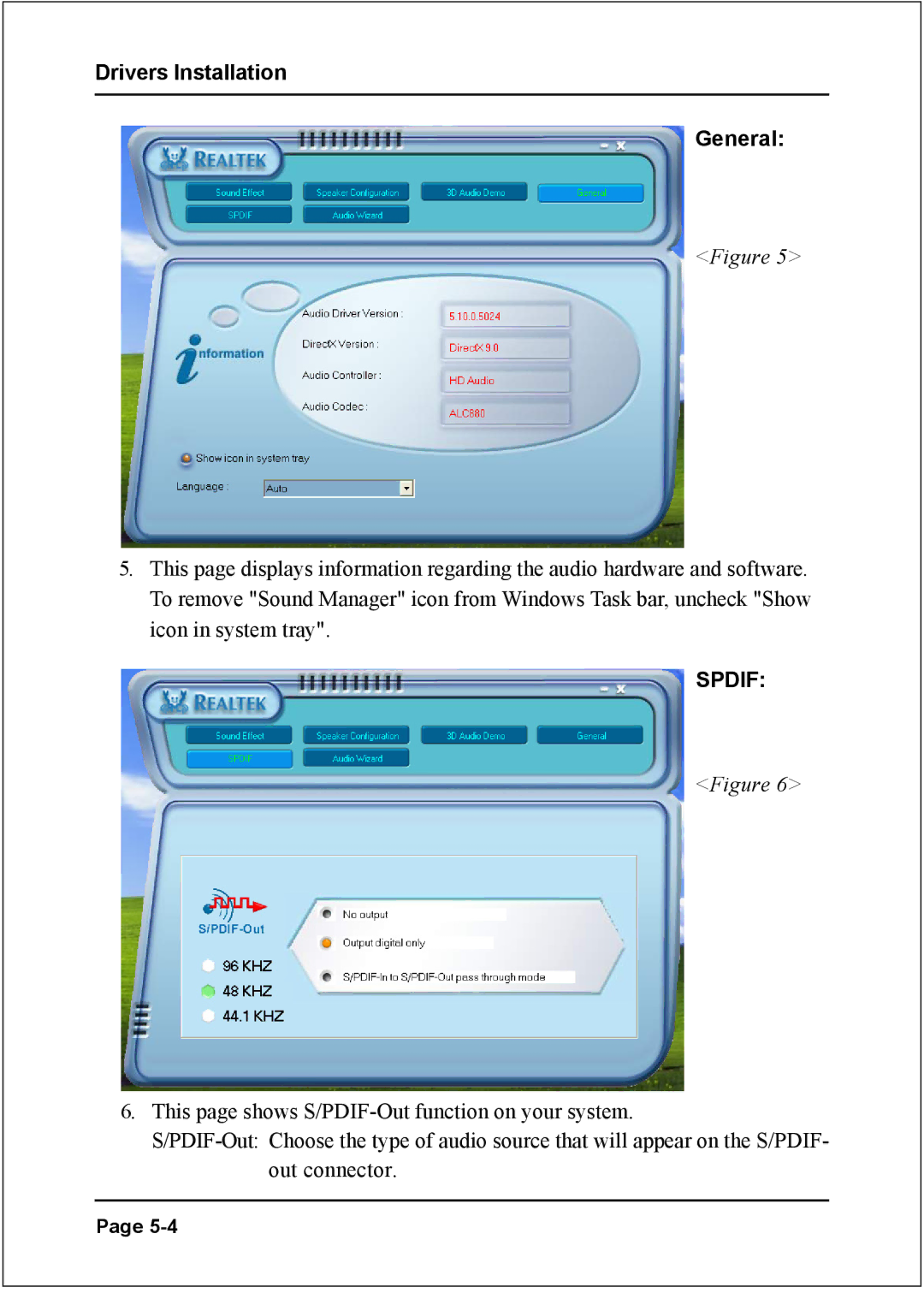 Intel I945P specifications Drivers Installation General, Spdif 