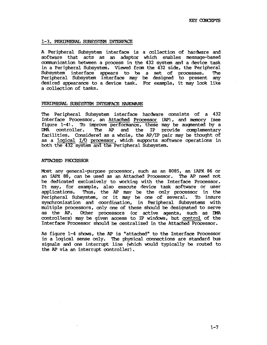 Intel iapx 432 manual Peripheral Subsystem Interface Hardware 