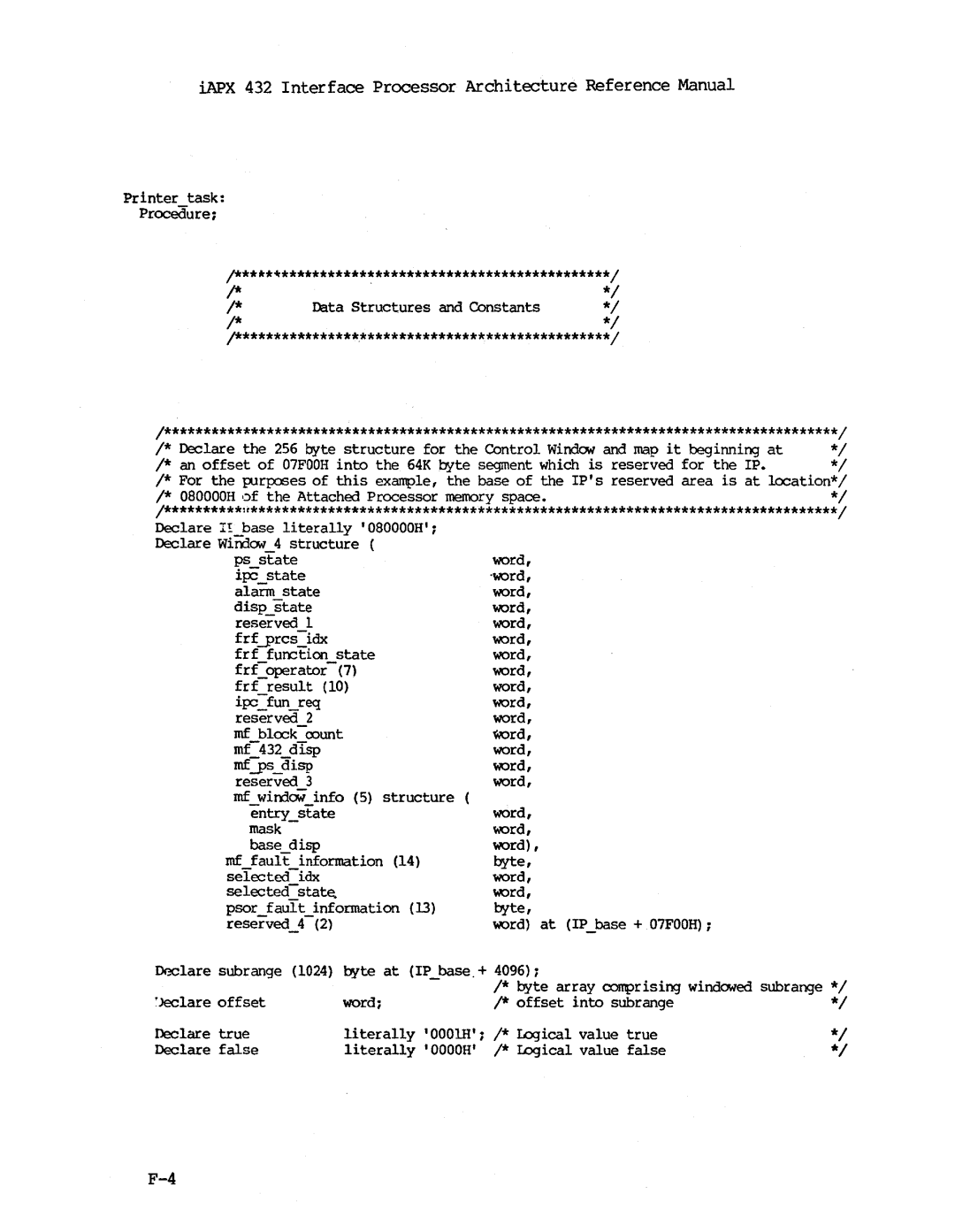 Intel iapx 432 manual Mask 