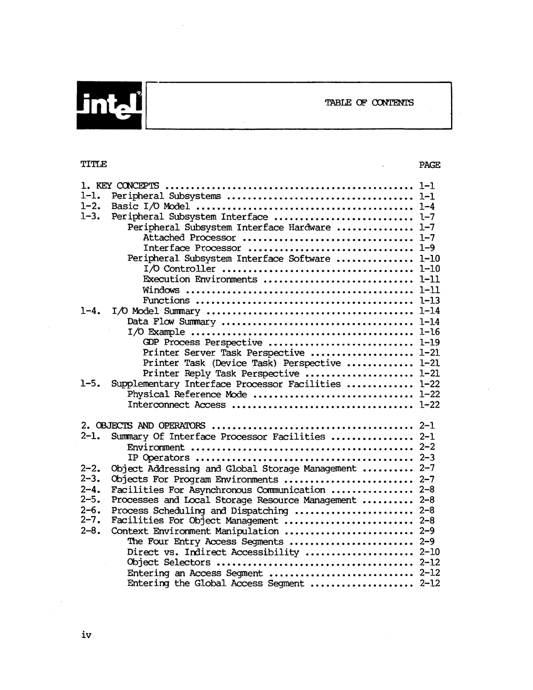 Intel iapx 432 manual KEYcrncEPlS 