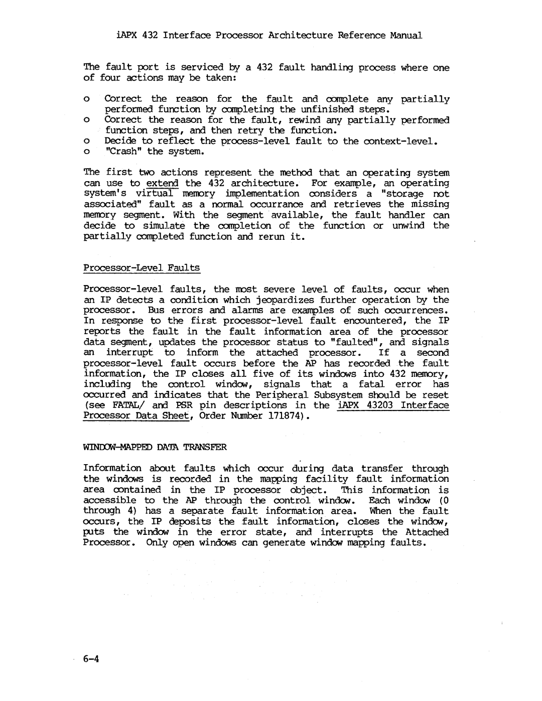 Intel iapx 432 manual WINOOW-MAPPED DAm Transfer 