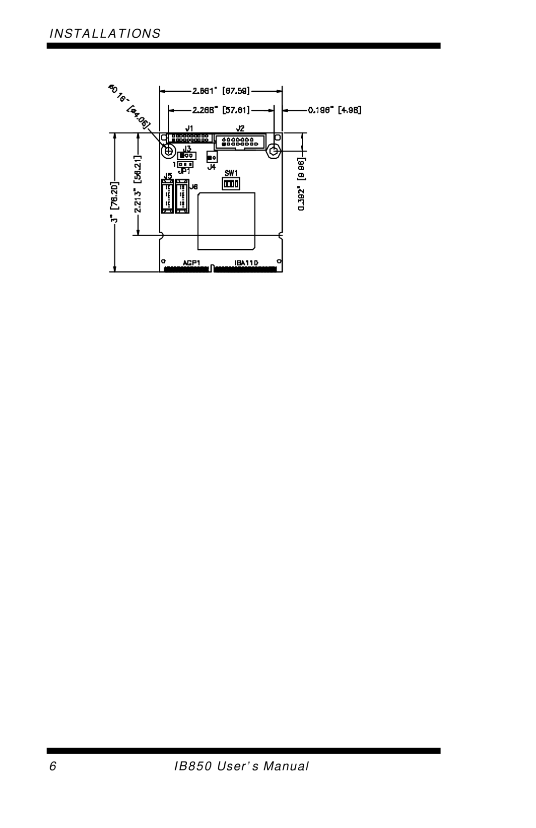 Intel IB850 user manual Installations 