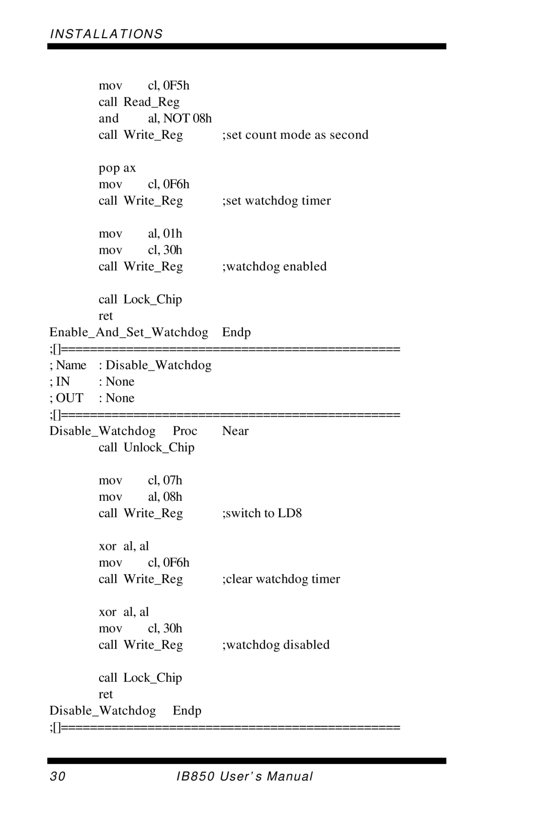 Intel IB850 user manual Installations 