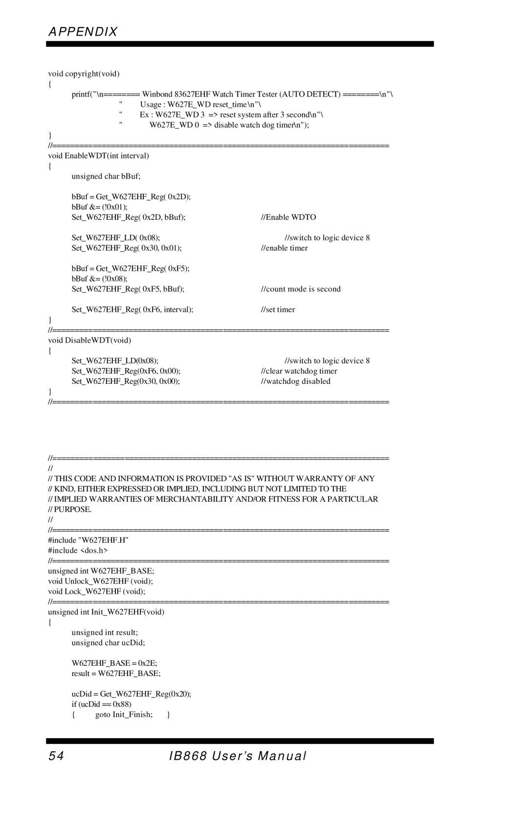 Intel IB868 user manual Appendix 