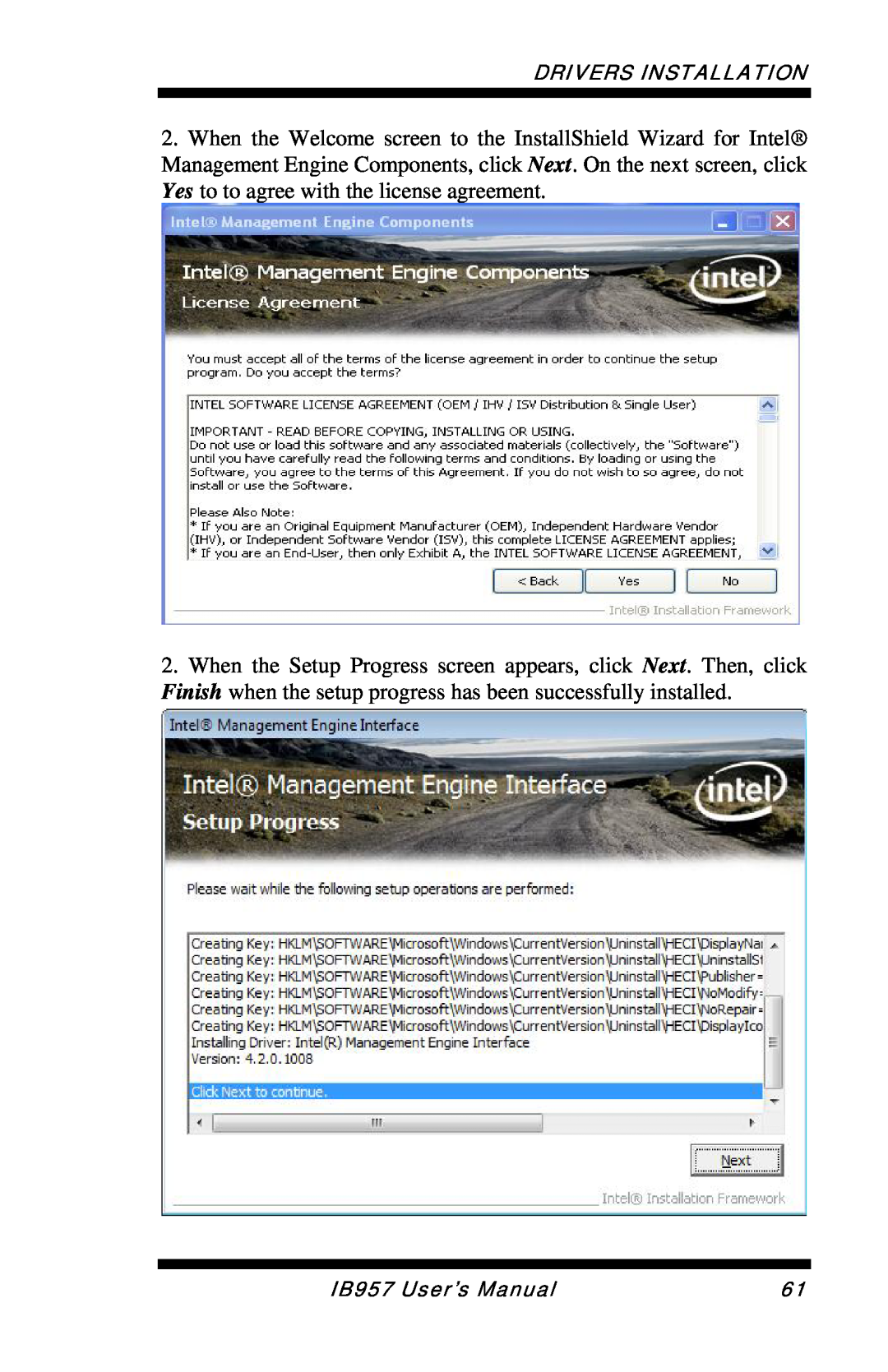 Intel IB957 user manual 