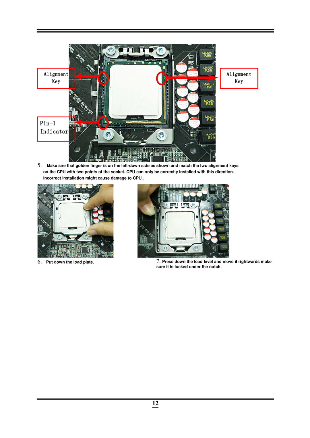 Intel X58, ICH10R user manual Pin-1 Indicator 