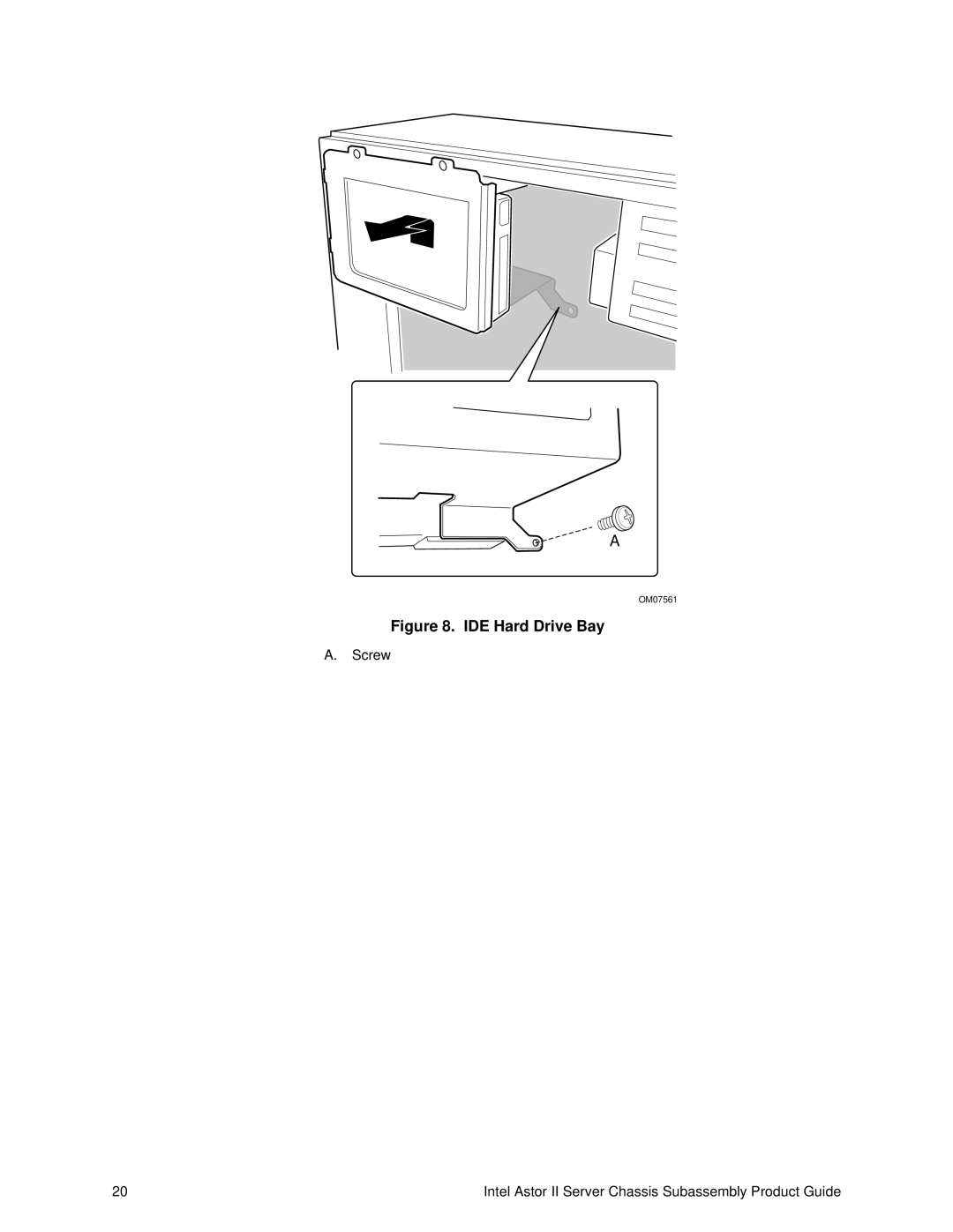 Intel II manual IDE Hard Drive Bay 