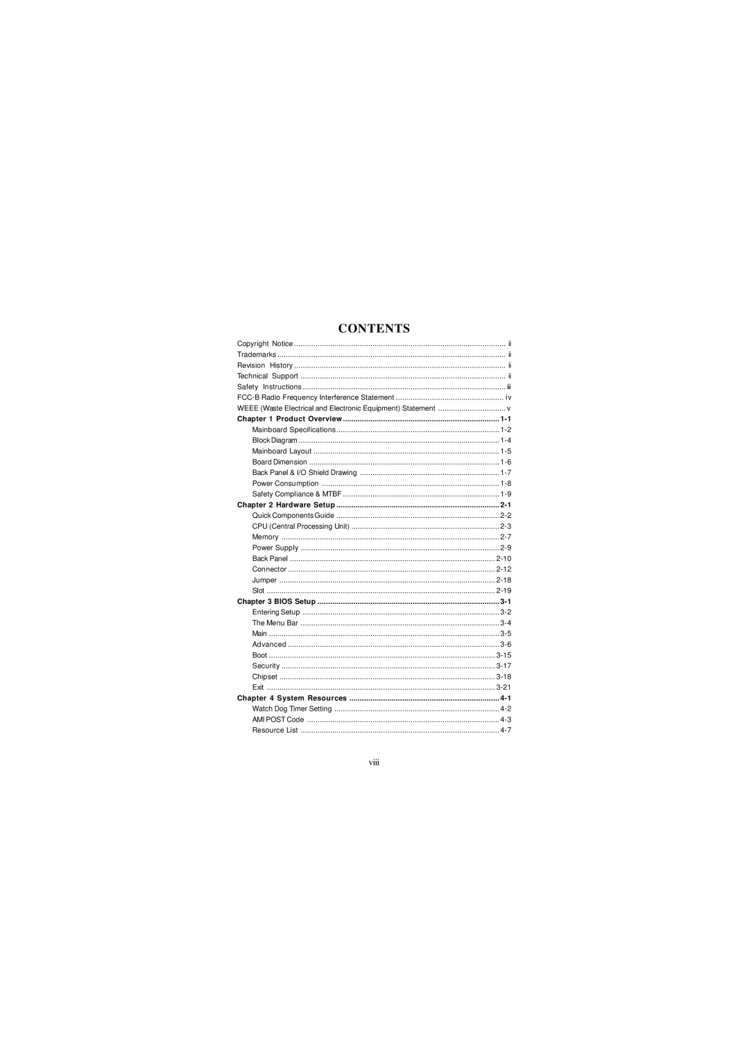 Intel IM-Q35 Series manual Contents 