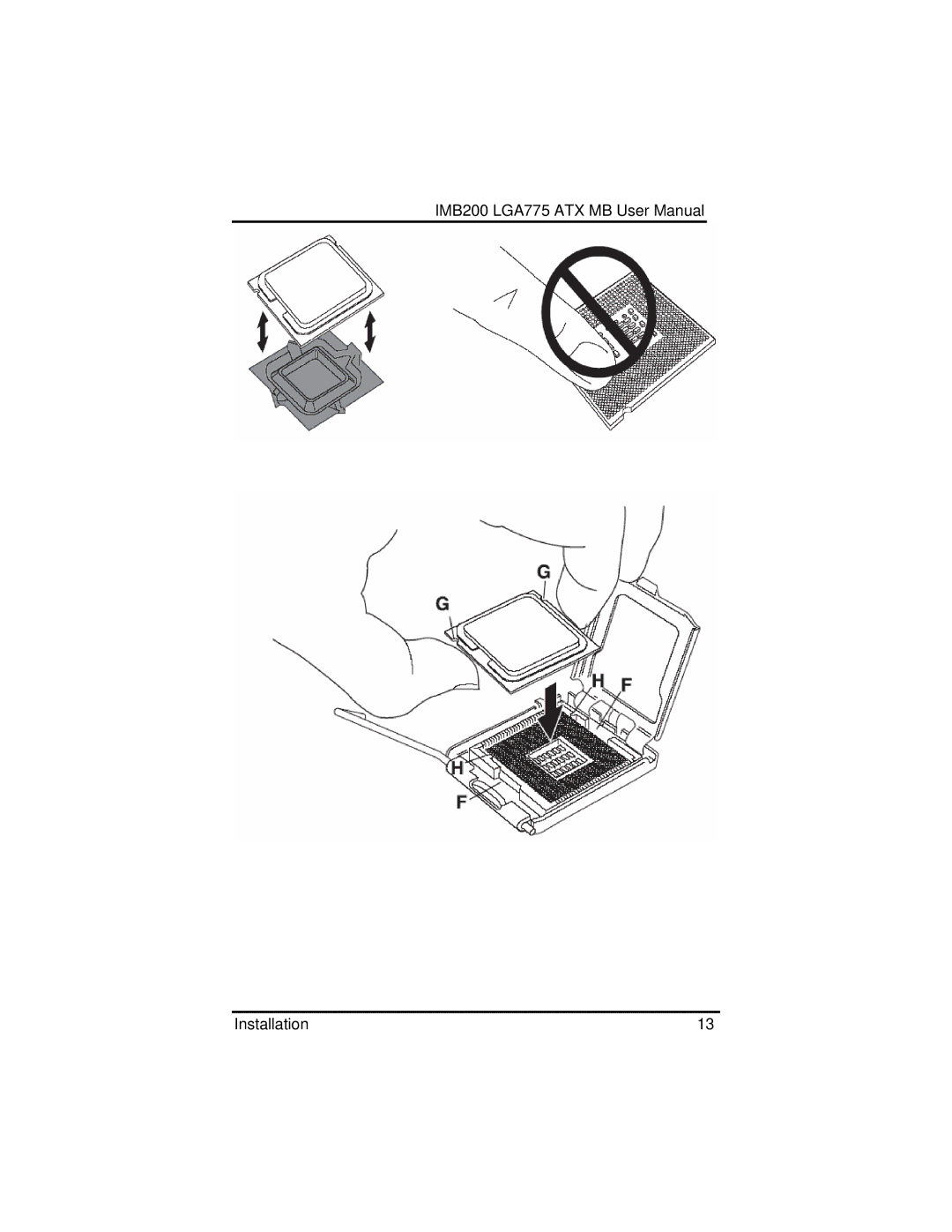 Intel IMB200VGE user manual Installation 