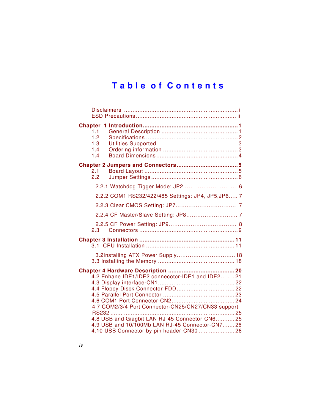 Intel IMB200VGE user manual Chapter Introduction, Jumpers and Connectors, Installation, Hardware Description 