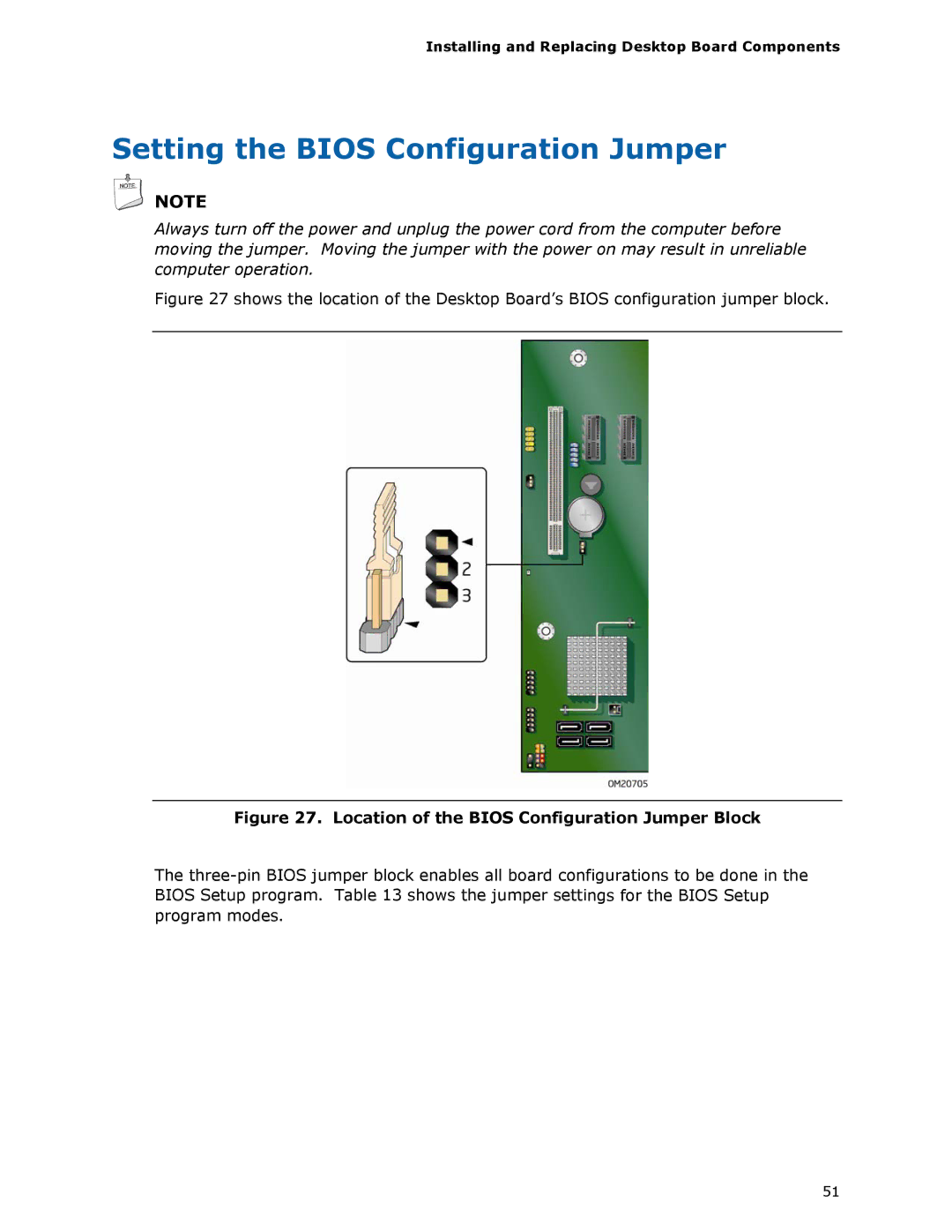 Intel DG35EC, Intel Desktop Board Setting the Bios Configuration Jumper, Location of the Bios Configuration Jumper Block 