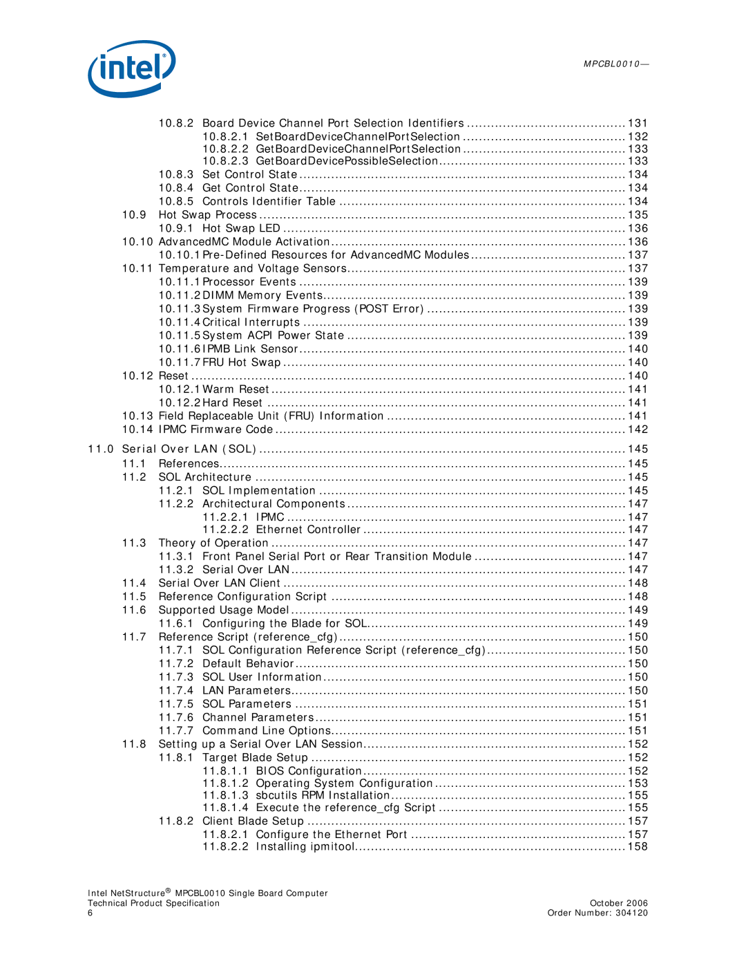 Intel MPCBL0010 131, 10.8.2.1, 132, 10.8.2.2, 133, 10.8.2.3, 10.8.3, 134, 10.8.4, 10.8.5, 135, 10.9.1, 136, 137 