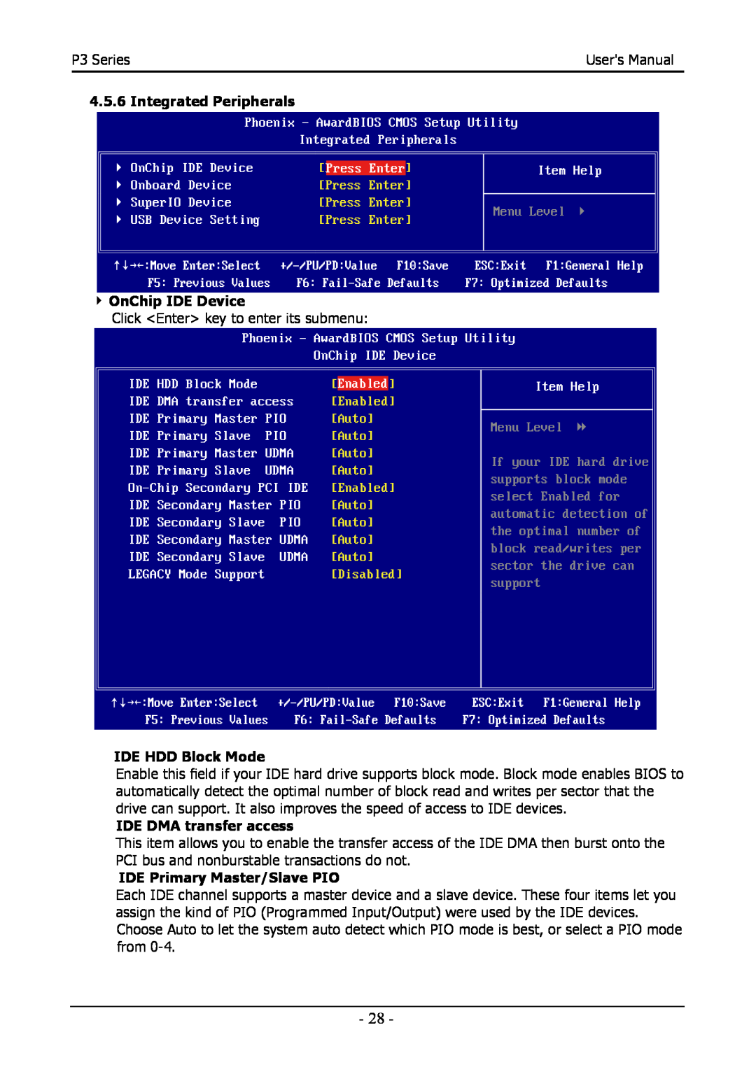 Intel Intel P35/P31 Socket LGA775 Processor Mainboard Integrated Peripherals, OnChip IDE Device, IDE HDD Block Mode 