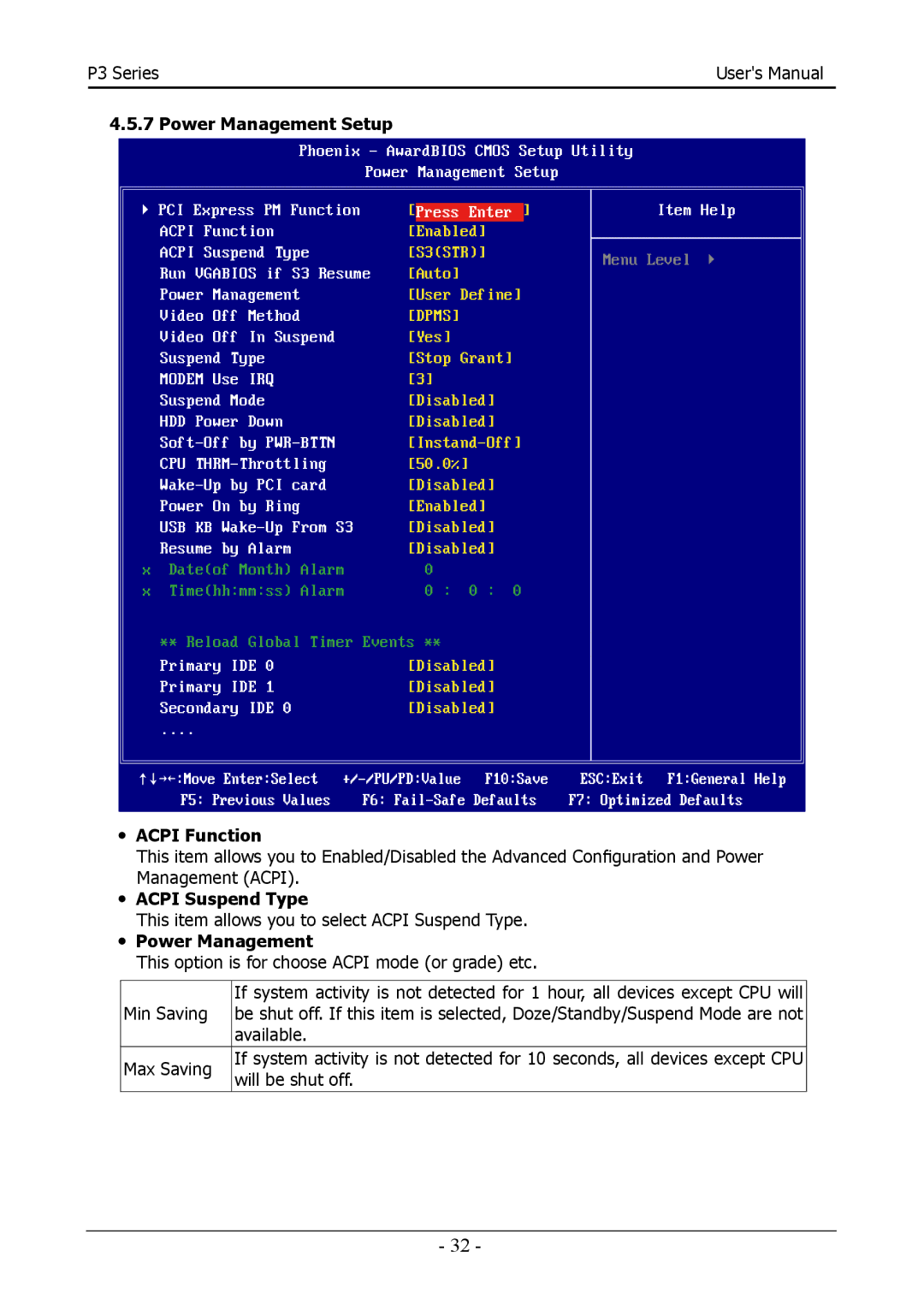 Intel Intel P35/P31 Socket LGA775 Processor Mainboard, 88ENEP3S00 ・ Acpi Function, ・ Acpi Suspend Type, ・ Power Management 