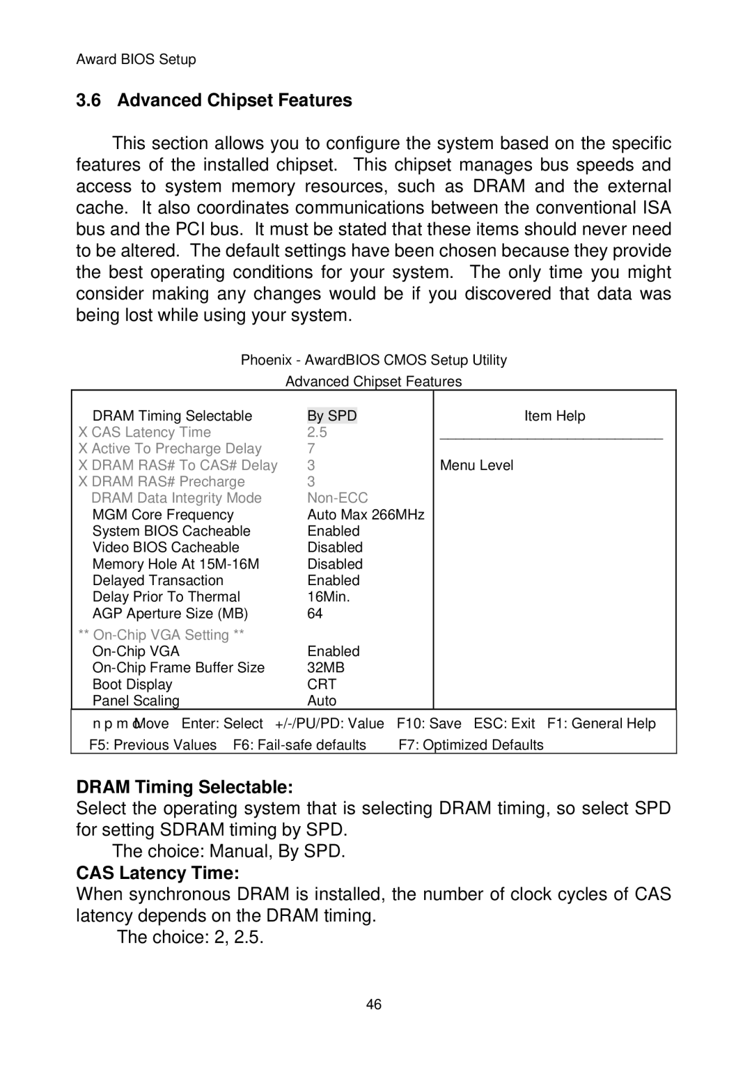 Intel IP-4MTS6B manual Dram Timing Selectable, CAS Latency Time 