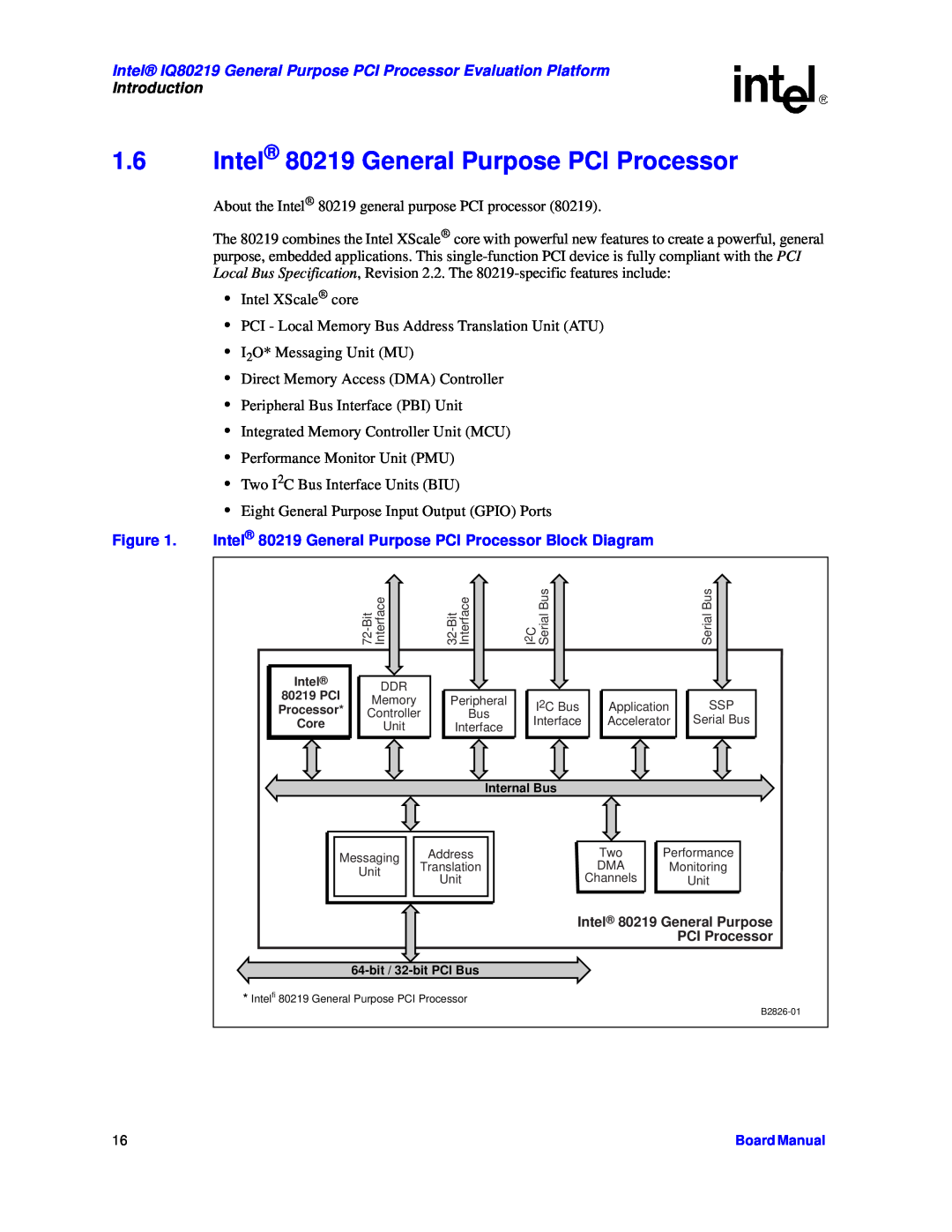 Intel IQ80219 manual Intel 80219 General Purpose PCI Processor Block Diagram, Introduction 