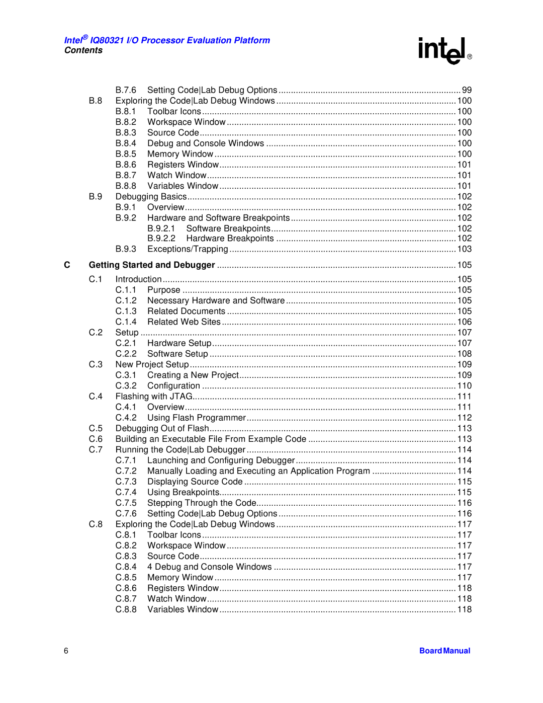 Intel IQ80321 manual 100 