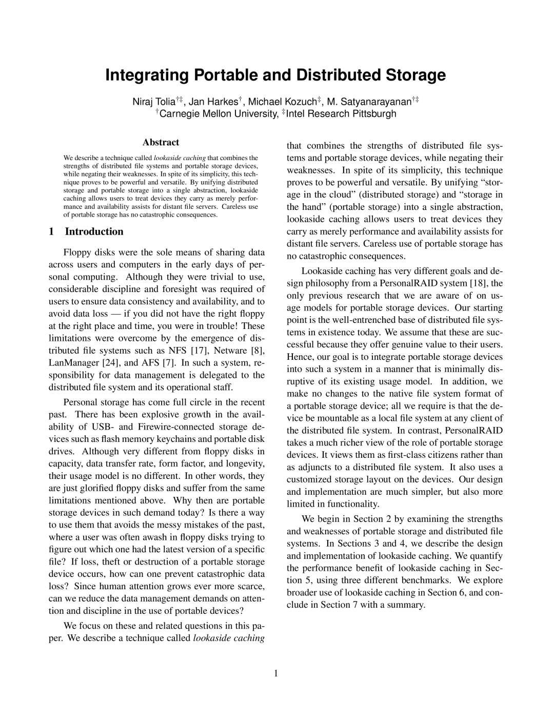 Intel IRP-TR-03-10 warranty Introduction, Abstract 