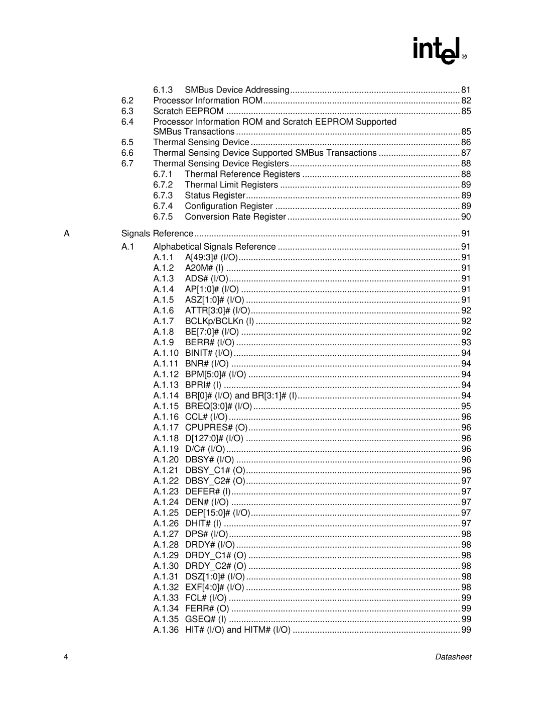 Intel Itanium 2 Processor manual Processor Information ROM and Scratch Eeprom Supported 