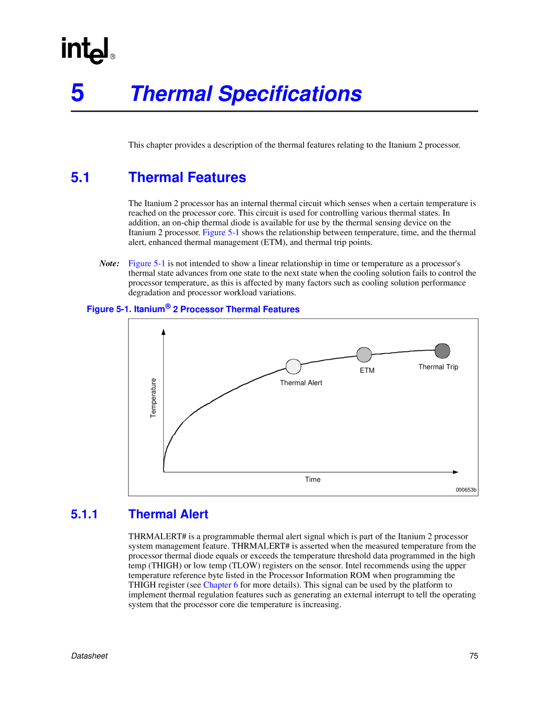 Intel Itanium 2 Processor manual Thermal Features, Thermal Alert 