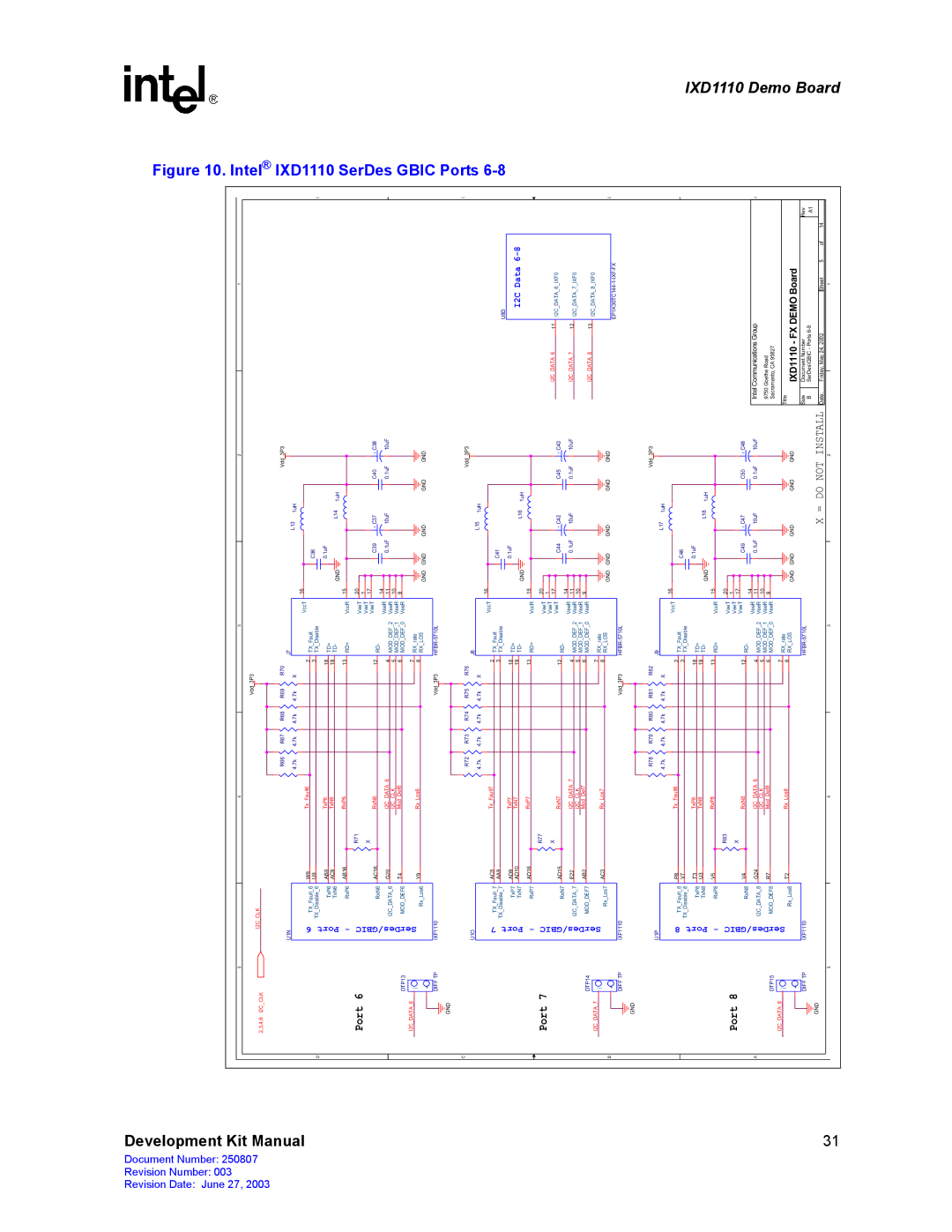 Intel IXD1110 manual AB9, AC9, MODDEF6, AC5, AA9, AD9, I2CDATA7, MODDEF7 AB2 AC3, I2CDATA8, MODDEF8, I2CDATA6IXF0 