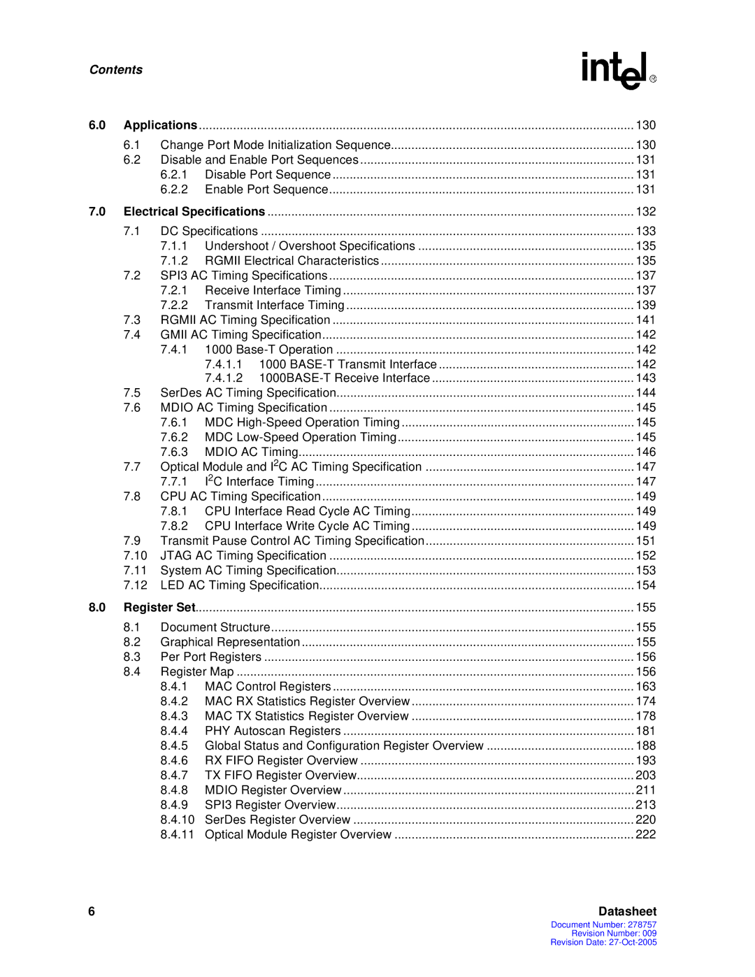 Intel IXF1104 manual Applications 