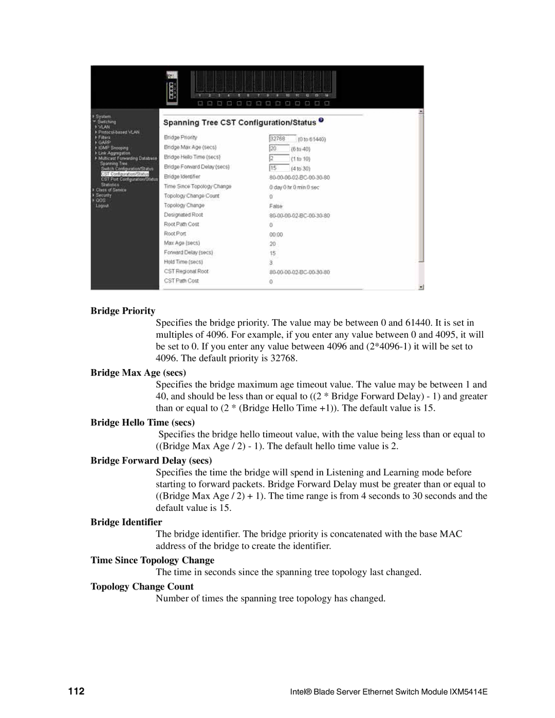 Intel IXM5414E manual 112 