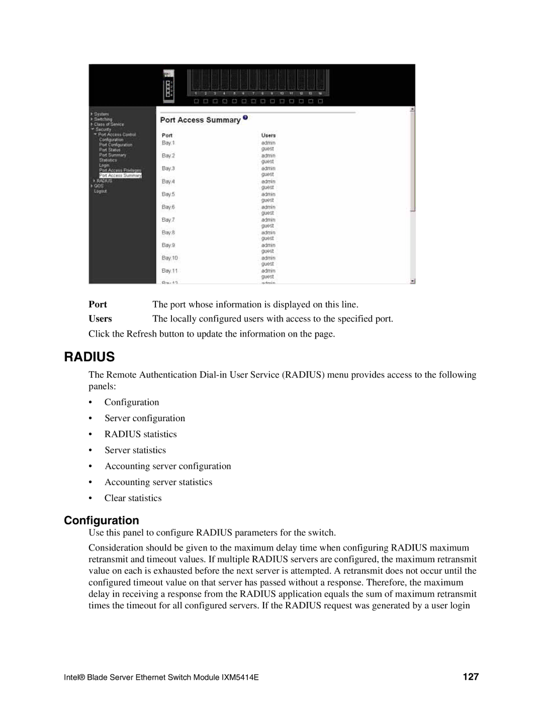 Intel IXM5414E manual Radius, 127 