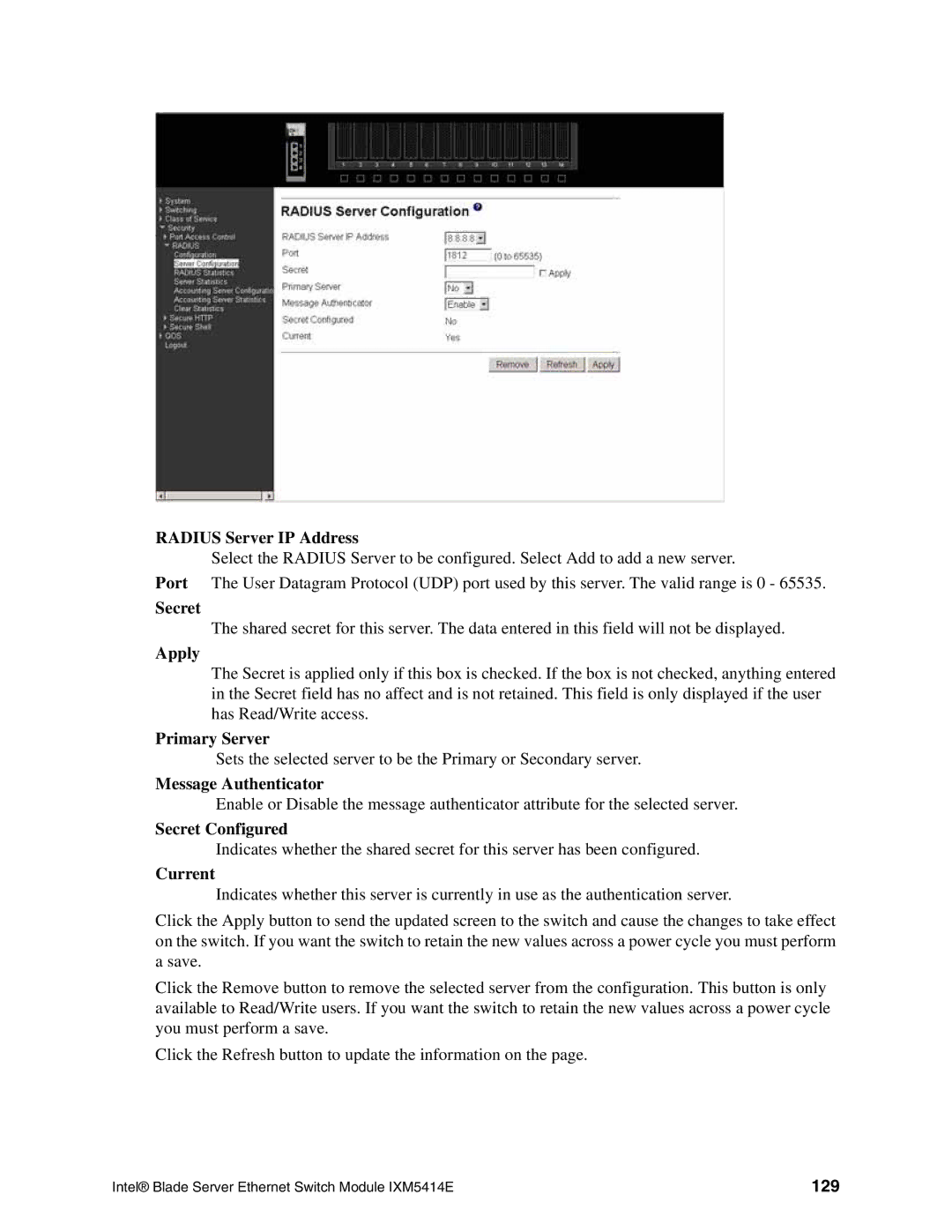 Intel IXM5414E manual 129 