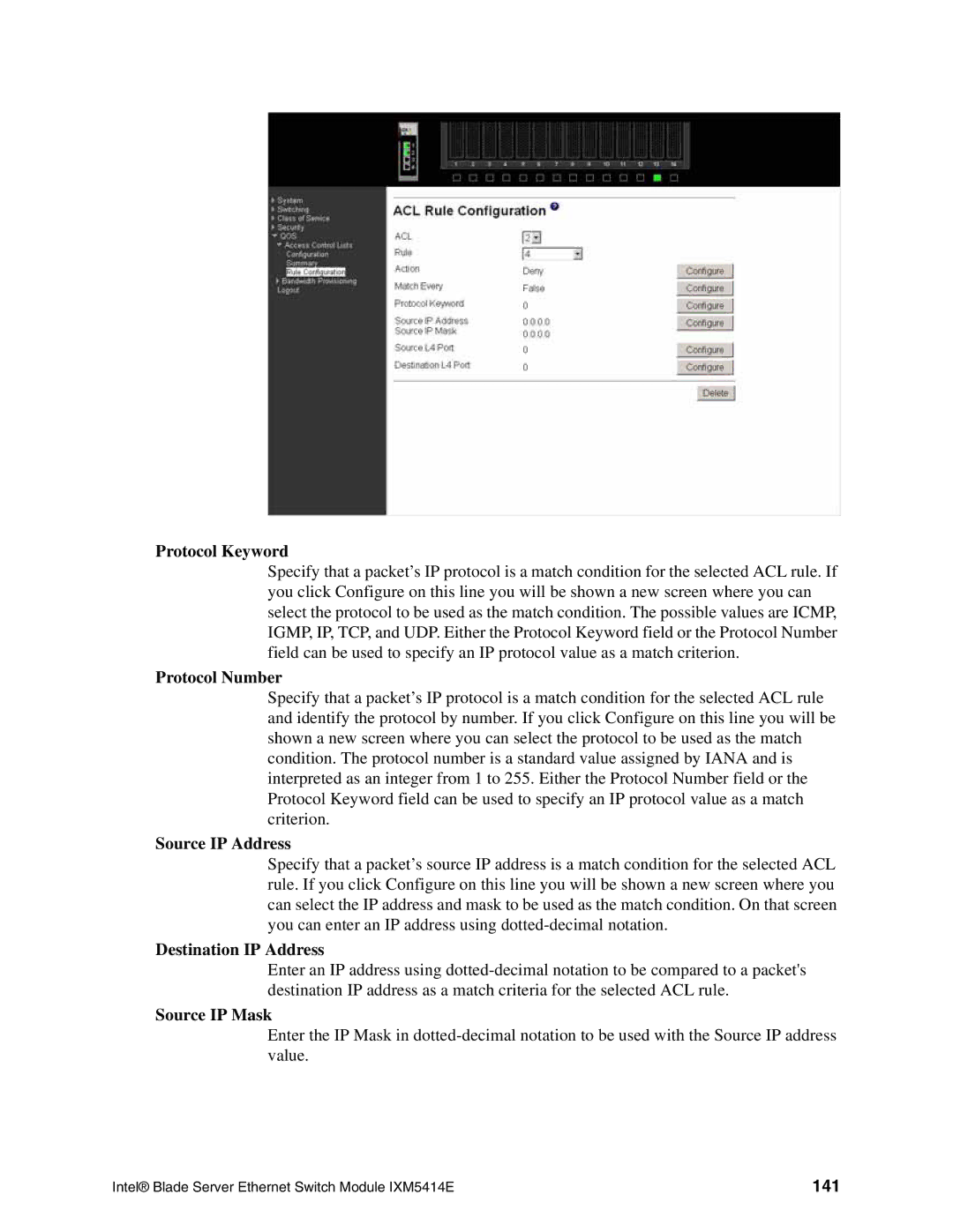 Intel IXM5414E manual 141 