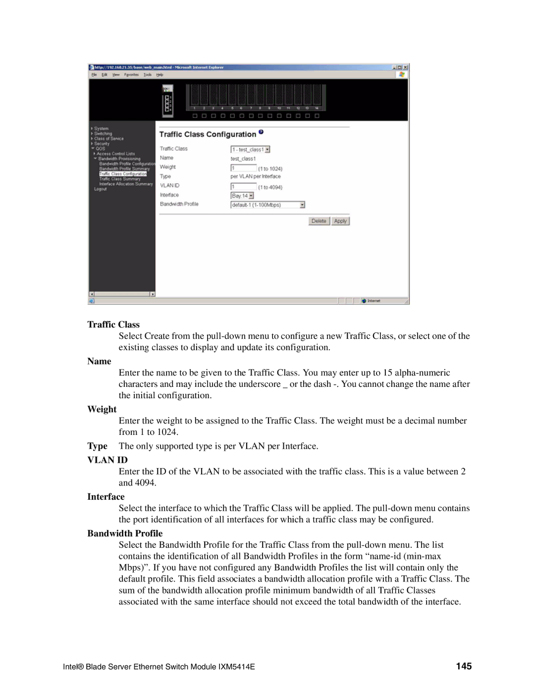 Intel IXM5414E manual Weight, Interface, 145 